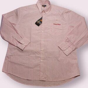 Winn-Dixie Button Down Shirt XL 18 White w/ Red Check Pattern NWT Classic Fit